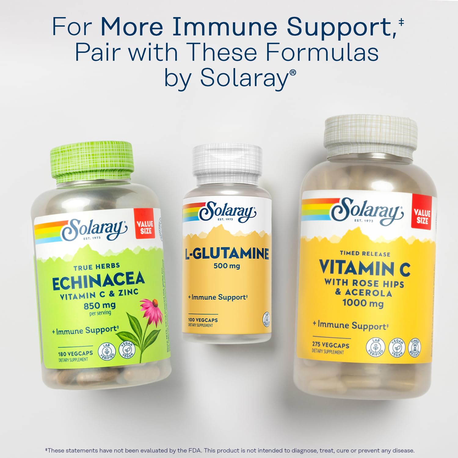 SOLARAY 100 servings package for convenient ongoing supplementation.