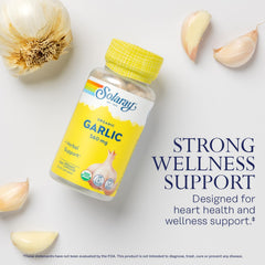 SOLARAY 560 mg garlic per capsule emphasizing potency and nutrition