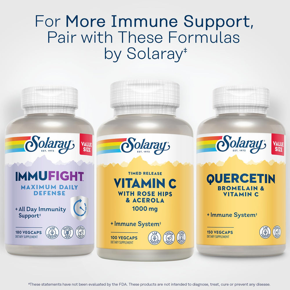 Solaray vegan, GMP-certified facility logo and confidence icon