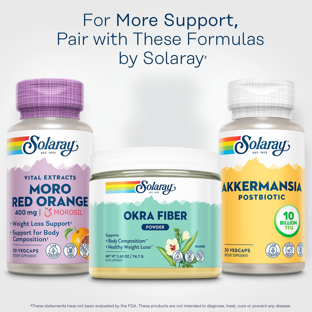 SOLARAY Akk11 bottle features eco-friendly packaging and recycling symbol