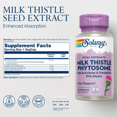 SOLARAY capsules with artichoke, dandelion, and ginger for daily liver support.