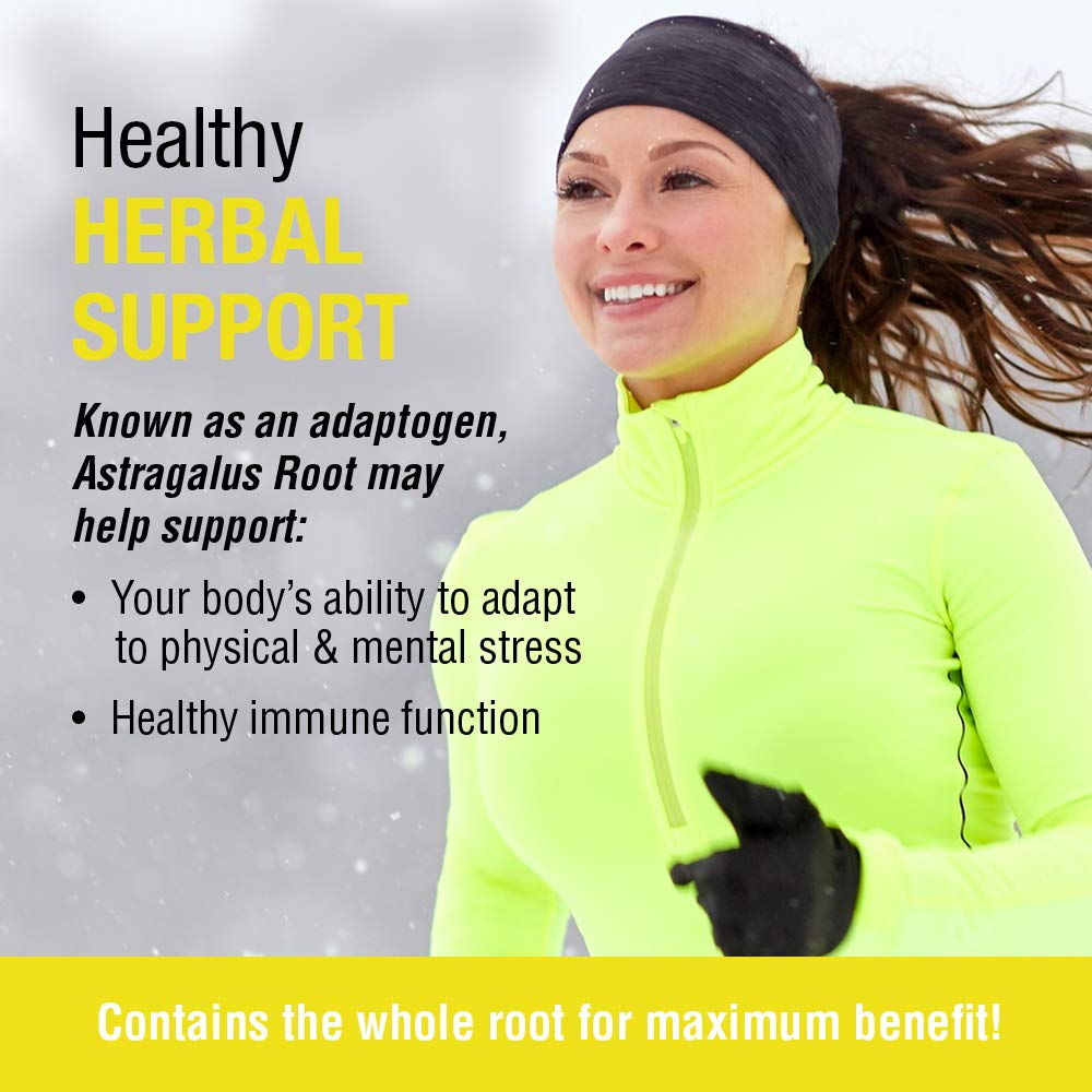 Close-up of capsules shows reliable 550mg astragalus per serving.
