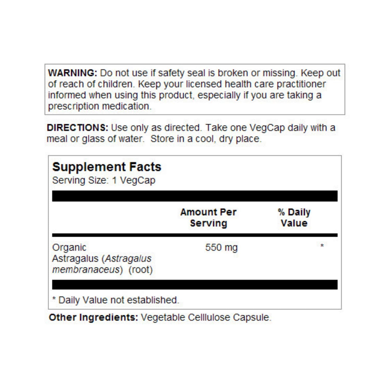 Label highlights non-GMO vegan formula for clean, trusted supplementation.