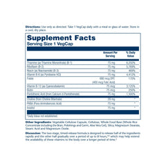 SOLARAY B-Complex capsules close-up showing high-potency texture
