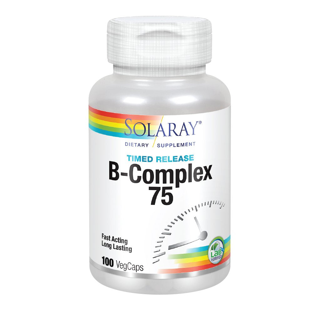 SOLARAY B-Complex ingredients chart illustrating vitamin blend