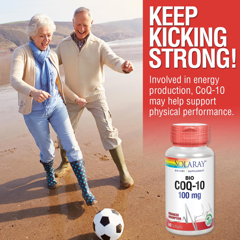 SOLARAY CoQ-10 nutrition facts showcase lab-verified potency and purity.