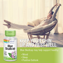 Capsules pouring from SOLARAY bottle, easy daily routine with plant-based ingredients.