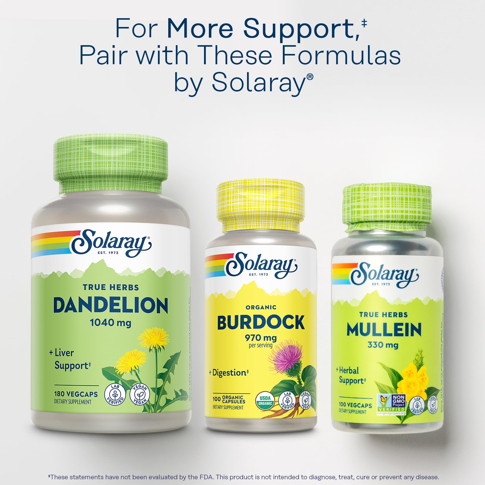 SOLARAY Burdock Root daily-use bottle makes supplements part of routine.