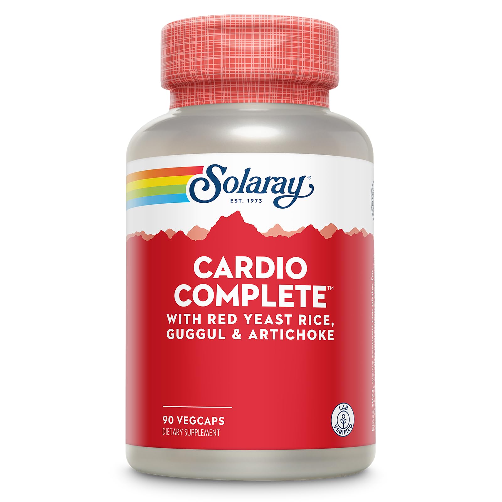 SOLARAY Cardio Complete bottle with red yeast rice supports daily heart wellness