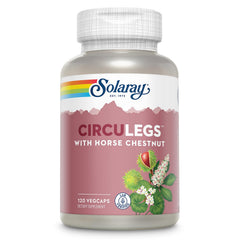 SOLARAY CircuLegs bottle with horse chestnut extract highlighting vein support benefits