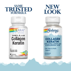 SOLARAY Collagen Keratin capsules close-up for easy daily use
