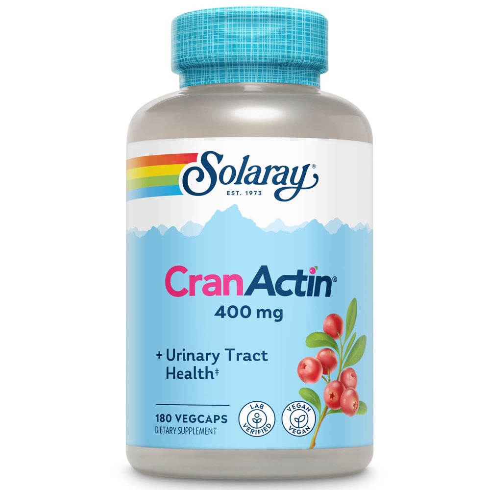 SOLARAY Cranactin bottle front supports urinary health