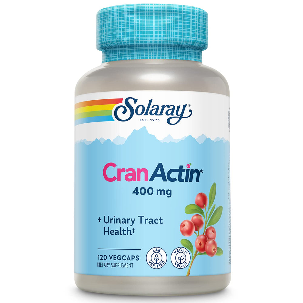 SOLARAY CranActin cranberry extract bottle with 400 mg per serving for daily support