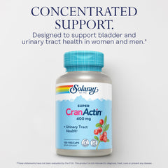 SOLARAY CranActin label on bottle showing vitamin-infused formula.