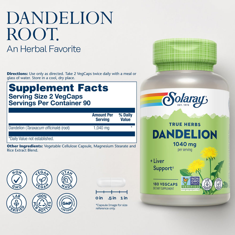 Close-up of 1040 mg per serving label on SOLARAY bottle.