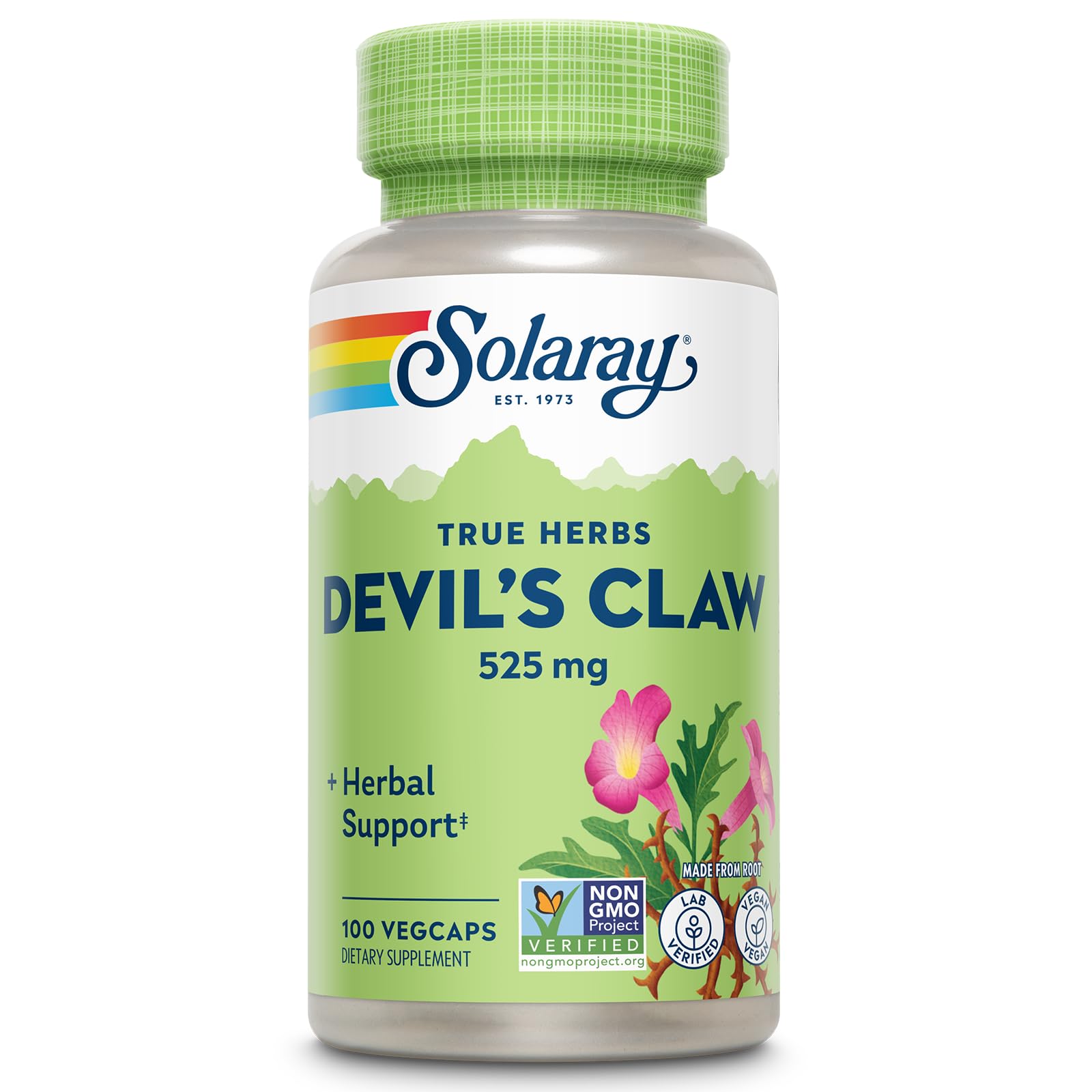 SOLARAY Devils Claw bottle front for easy daily use