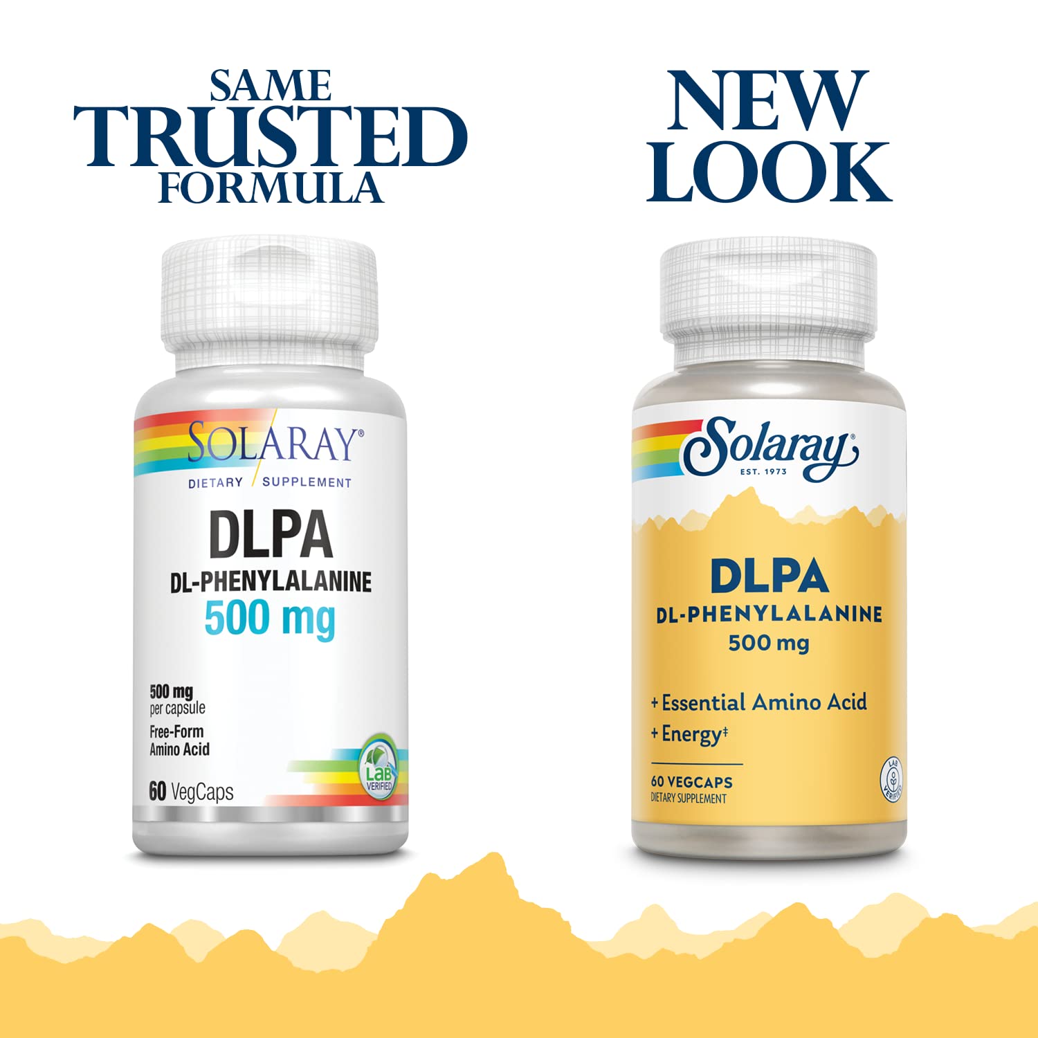 SOLARAY DL-Phenylalanine label close-up highlighting the 50-50 blend
