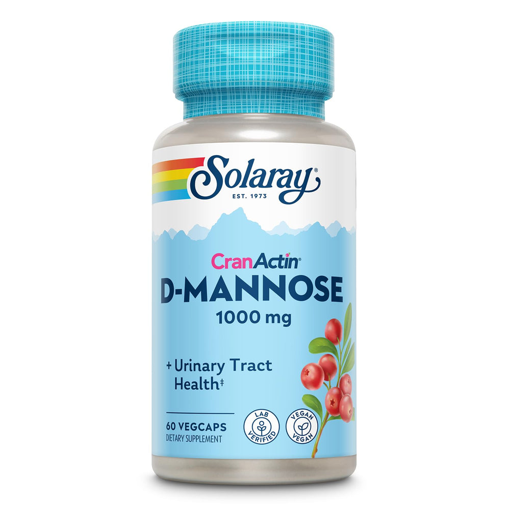 Solaray D-Mannose CranActin bottle showing label for urinary tract support