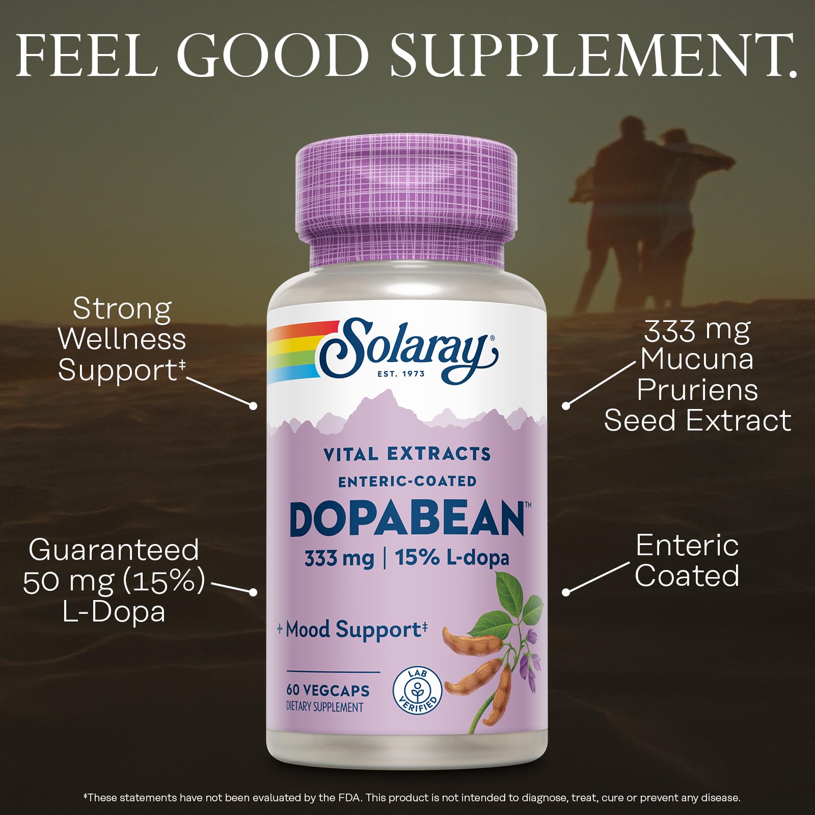 Enteric-coated Dopabean capsules protecting L-Dopa delivery
