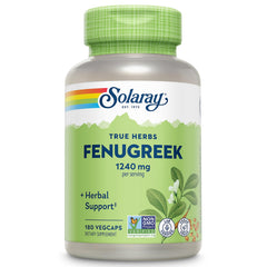 SOLARAY Fenugreek seed bottle for daily plant-based wellness and easy-to-swallow capsules