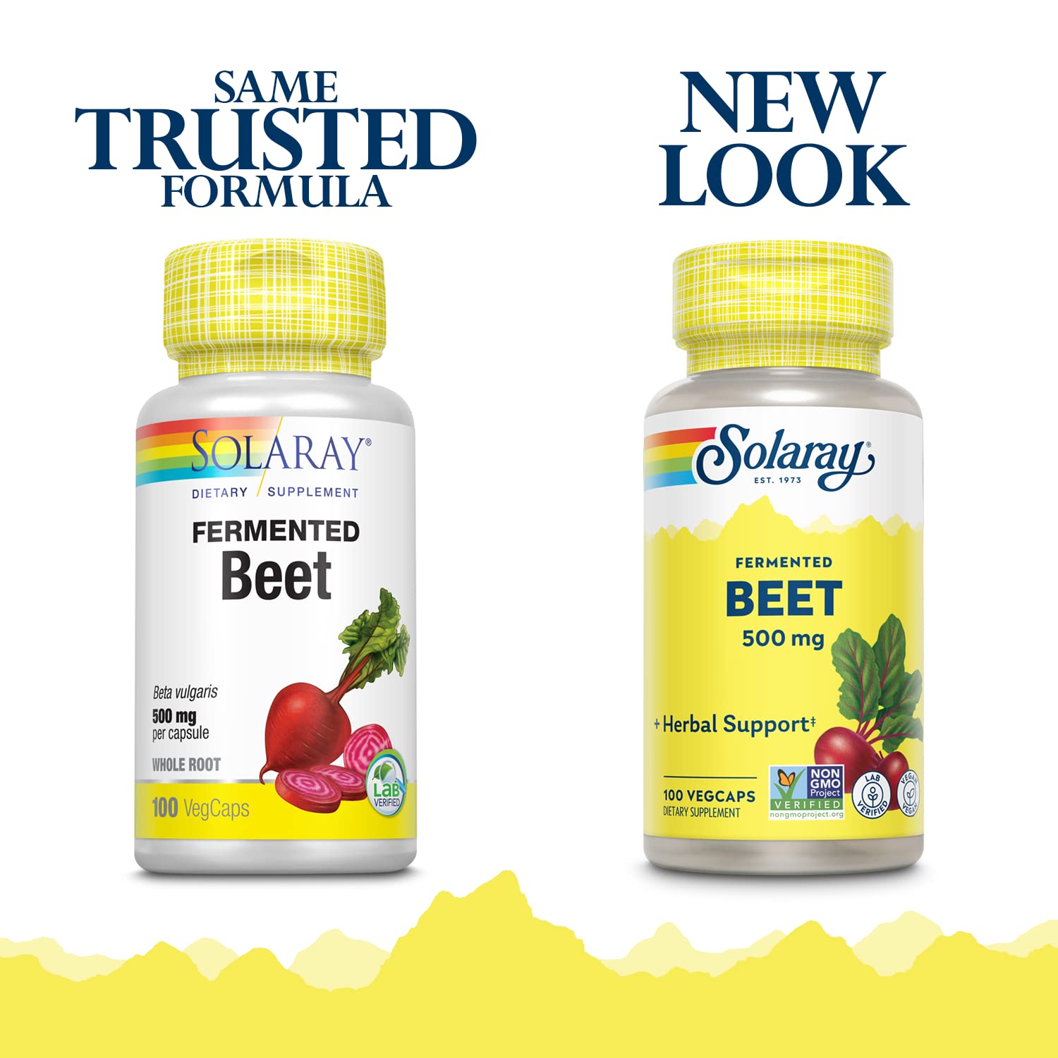 SOLARAY beet root capsules close-up highlighting convenient daily capsules for energy and endurance