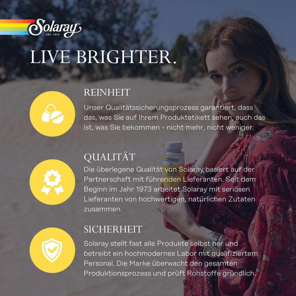 SOLARAY Flowtrol testing seal confirms product quality.
