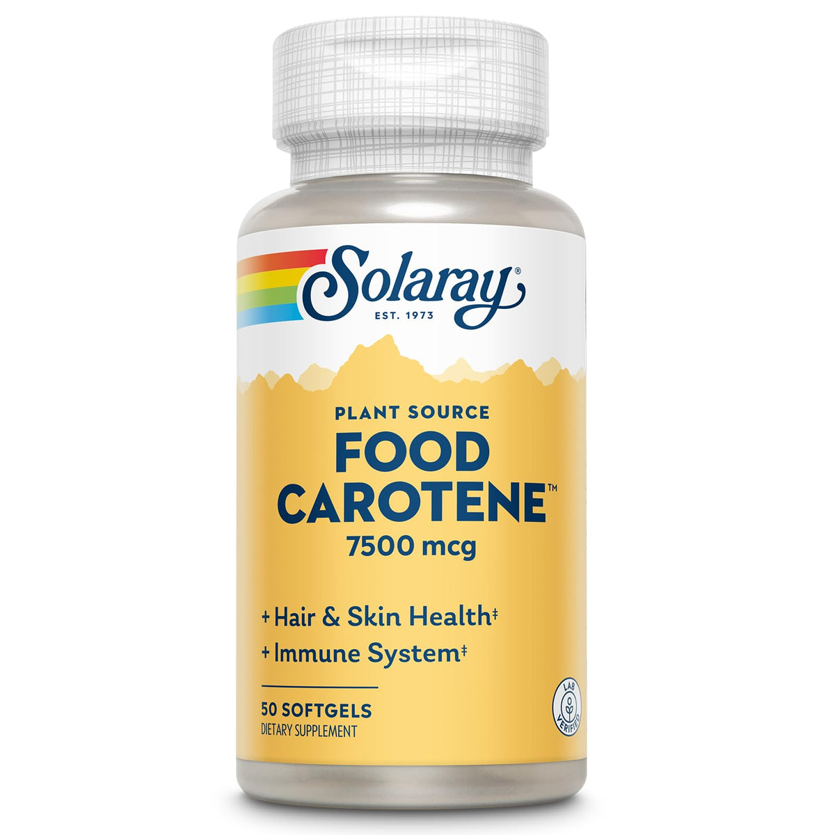 SOLARAY Food Carotene botella de cápsulas para la salud ocular