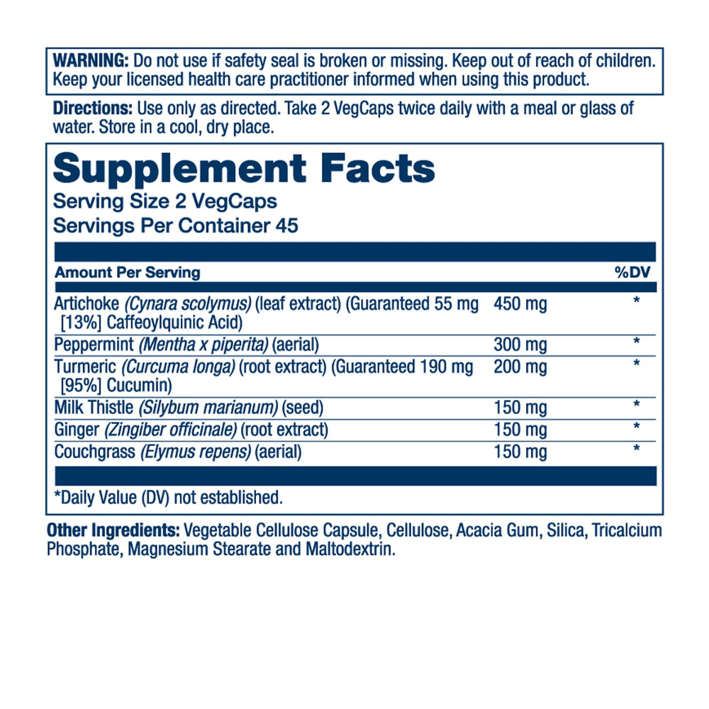 SOLARAY Gallbladder Support capsules closeup shows the herbal blend for digestive comfort.