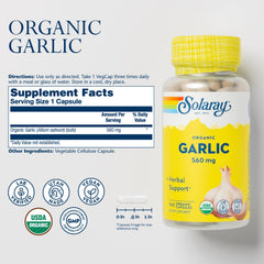 SOLARAY Garlic capsules image highlighting heart health support