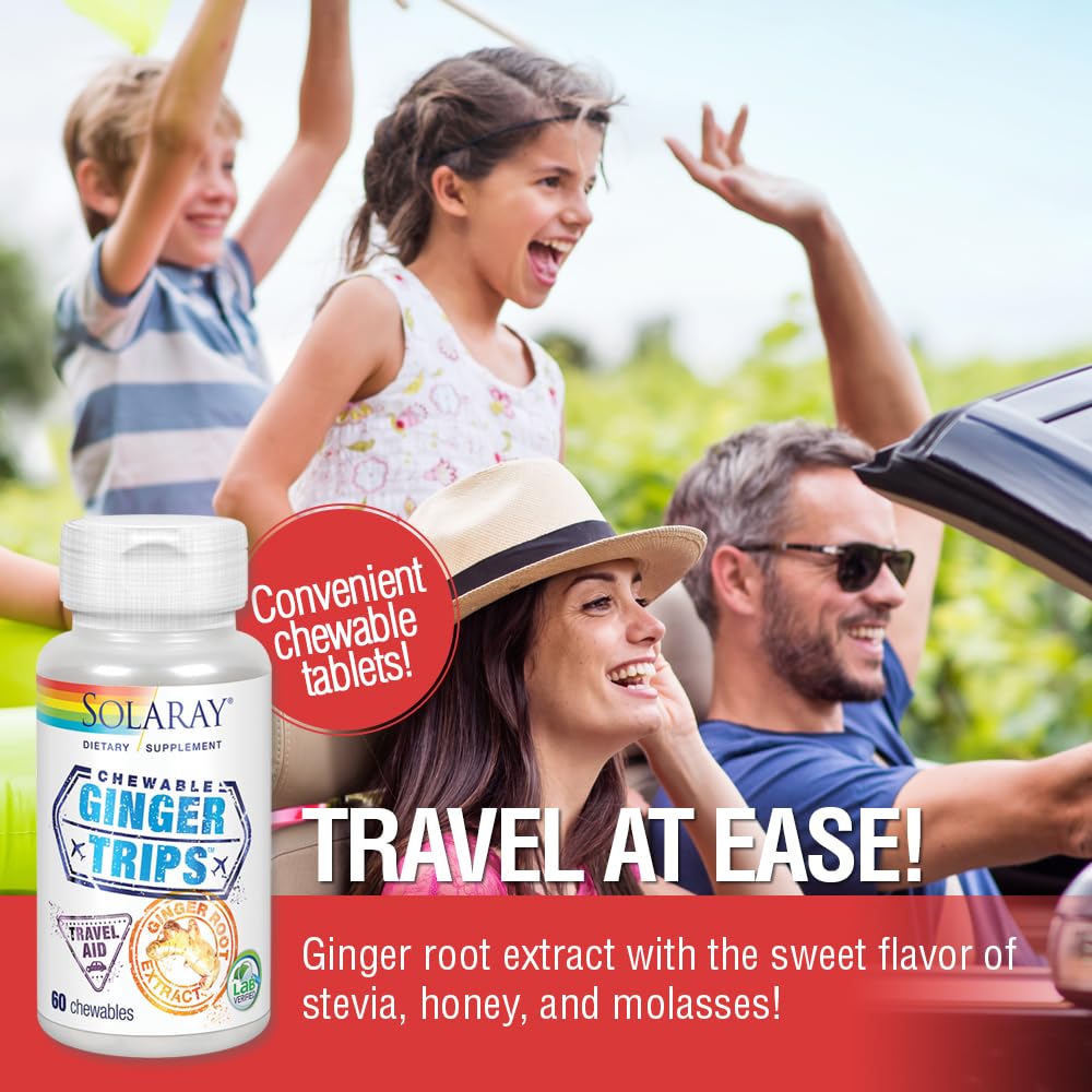 SOLARAY Ginger Trips flavor note honey and molasses for natural sweetness