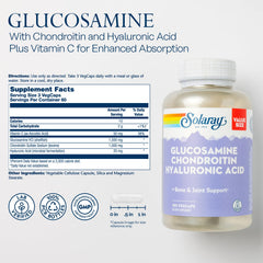 SOLARAY glucosamine chondroitin capsules shown for easy daily use and mobility support.