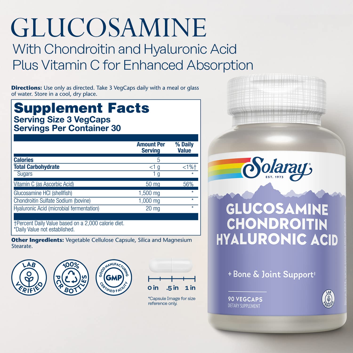 SOLARAY capsules pack showcasing daily joint formula for mobility
