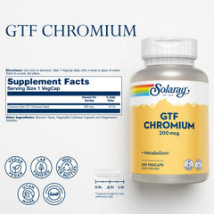 Solaray GTF chromium capsules provide a simple daily dose for balance.