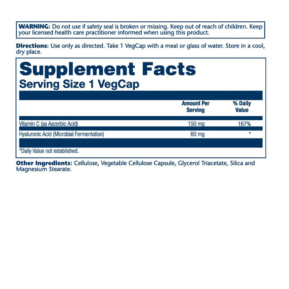 SOLARAY Hyaluronic Acid Triple Strength capsules close-up highlighting enteric-coated delivery
