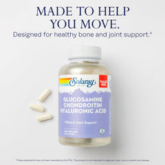 SOLARAY hyaluronic acid visual hints at joint lubrication and smooth movement.