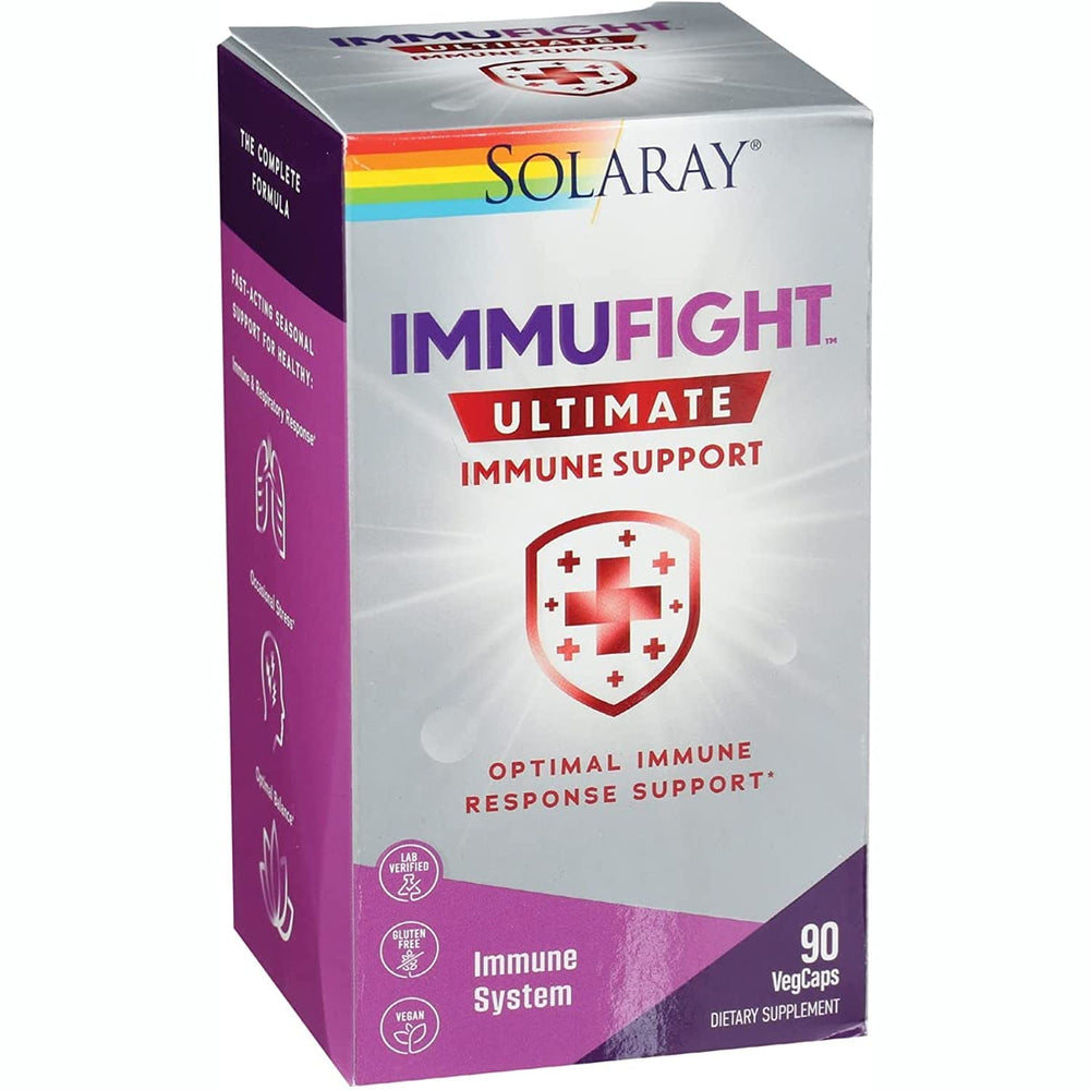 SOLARAY Immufight bottle front shows the immune support formula