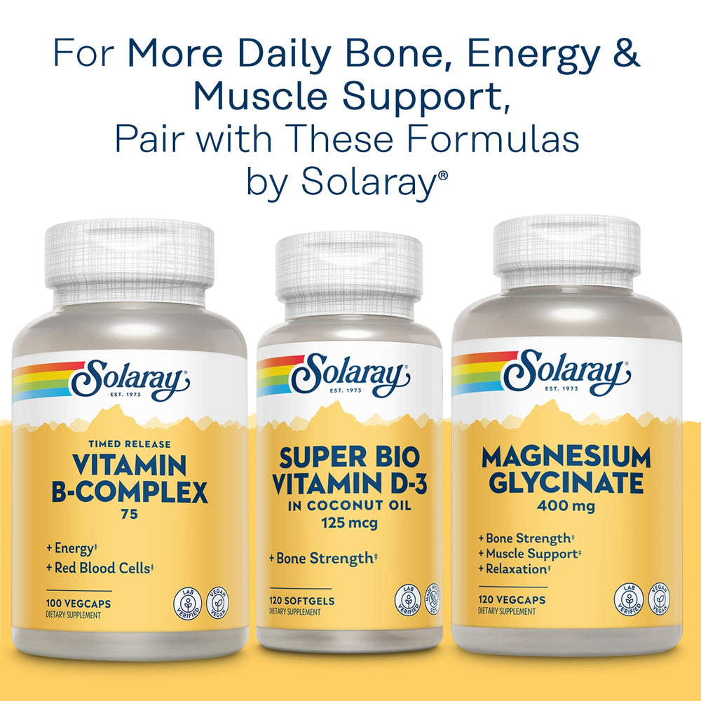 Ingredient panel highlights calcium citrate, magnesium citrate, vitamin D3, and vitamin K2.