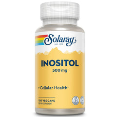 SOLARAY Inositol 500 mg bottle — vegan, non-GMO daily wellness