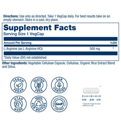 SOLARAY L-Arginine capsules inside the bottle for athletic support