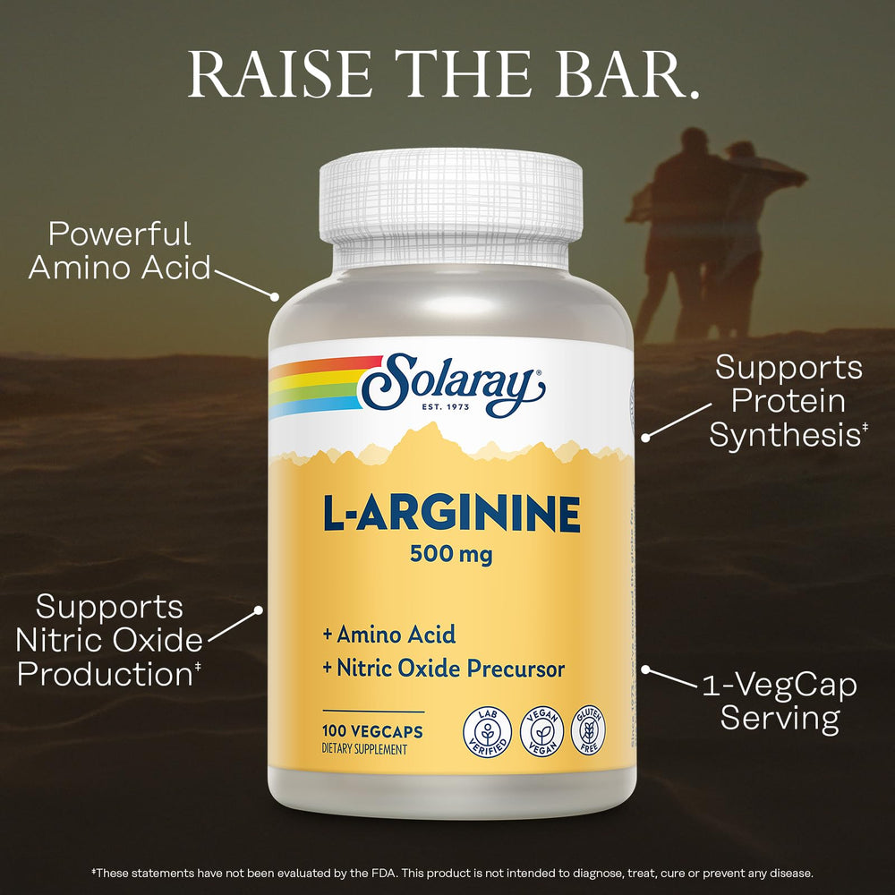 SOLARAY L-Arginine eco-friendly PCR bottle and packaging supports sustainability