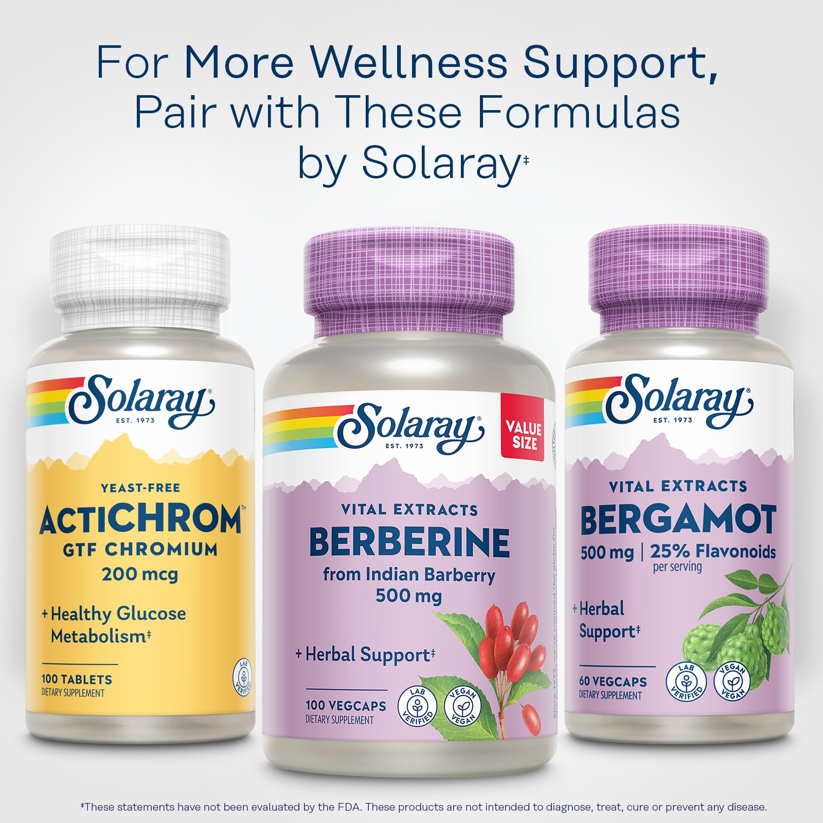 SOLARAY Bergamot product, lab-tested at Utah facility for quality.