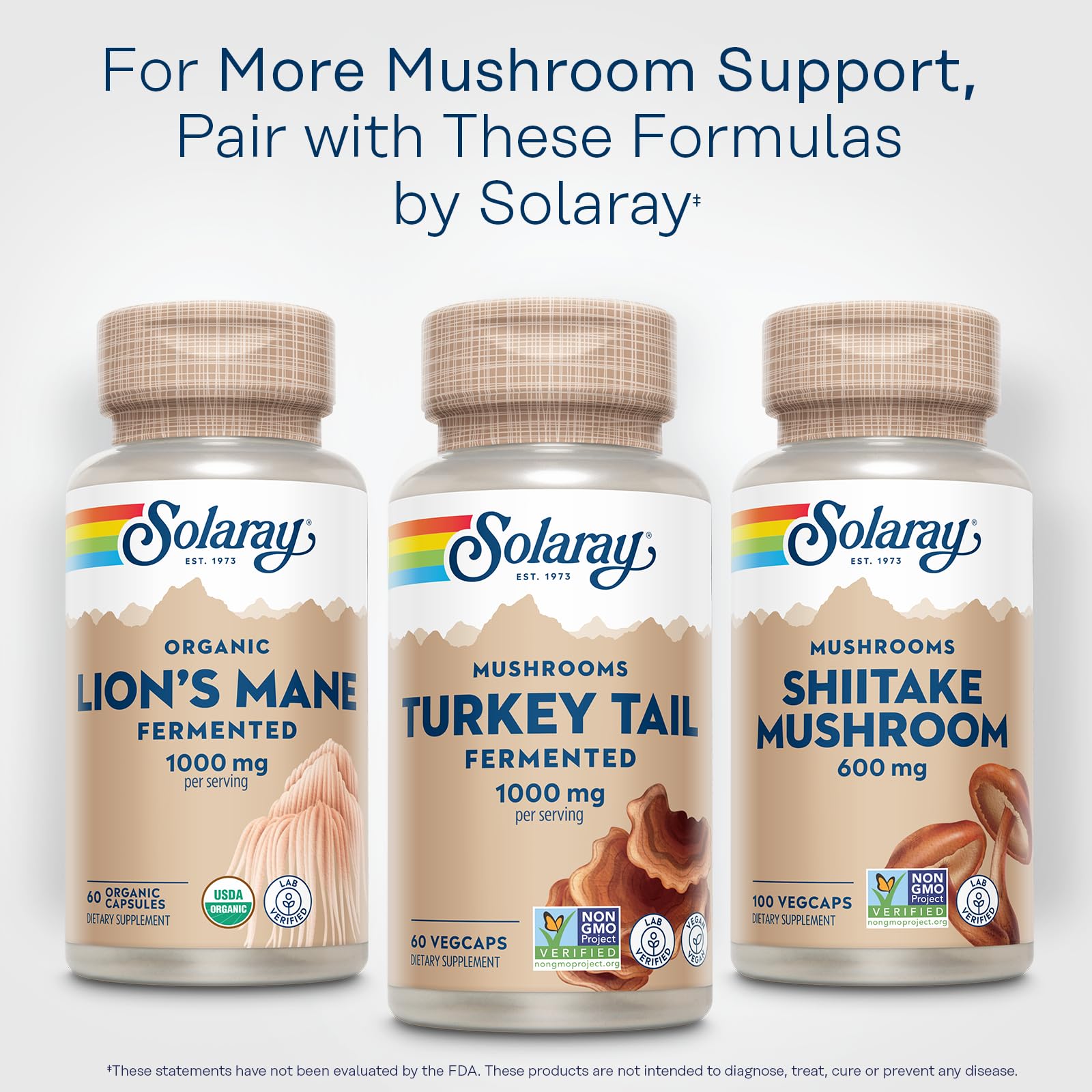 SOLARAY lab verification sticker signals quality control and consistent potency.