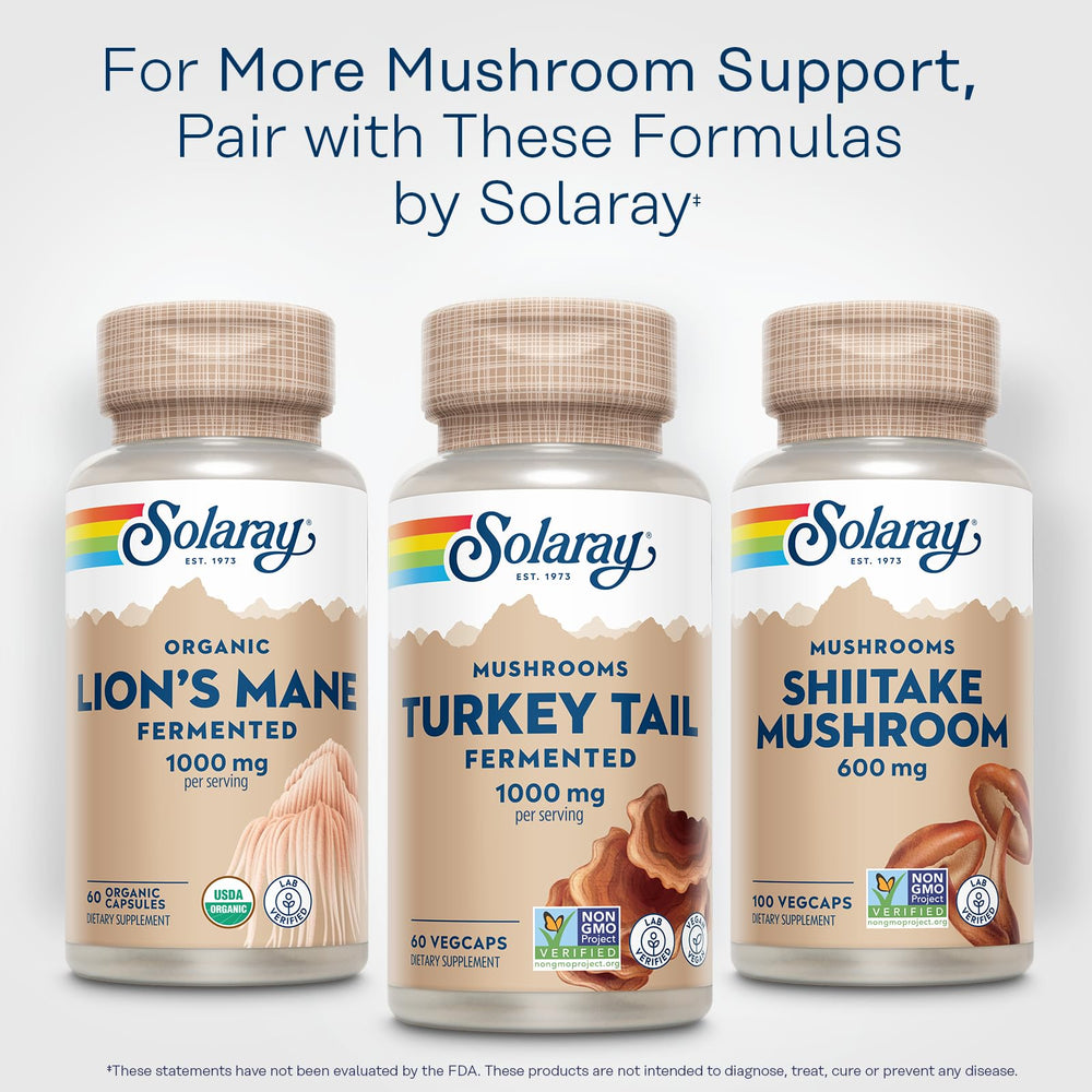 SOLARAY lab verification sticker signals quality control and consistent potency.