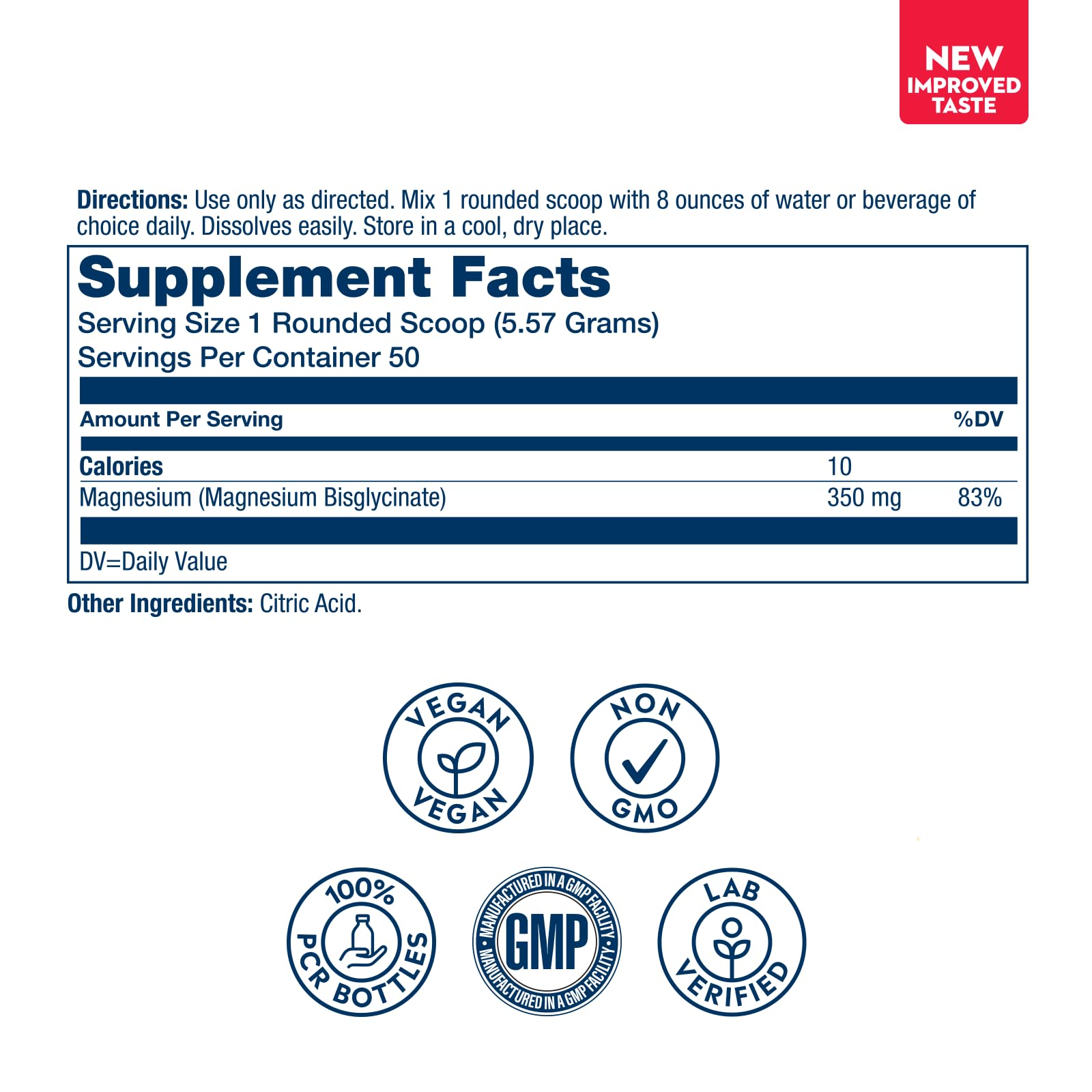 SOLARAY Magnesium Glycinate Powder scoop for easy dosing and mixing.