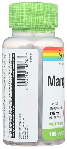 SOLARAY Mangosteen box packaging with phytonutrients and polyphenols