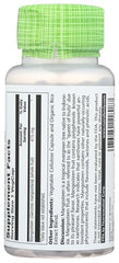 SOLARAY Mangosteen label back with vegan and non-GMO notes