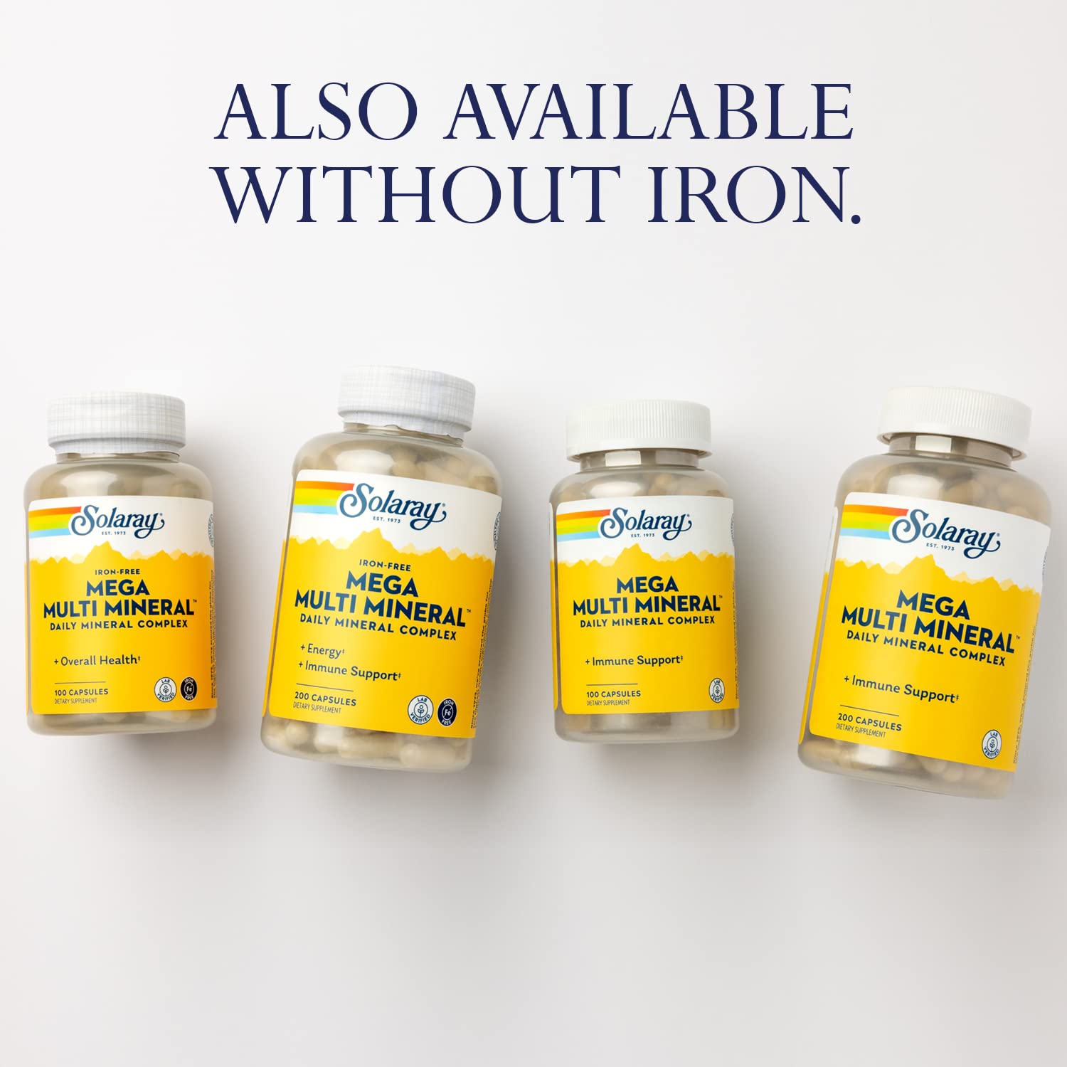 SOLARAY Mega Multi Mineral daily-use capsules support ongoing wellness