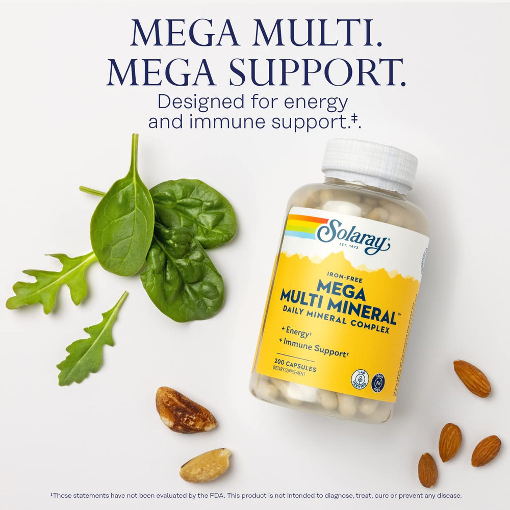 SOLARAY Mega Multi Mineral capsules ready for daily use