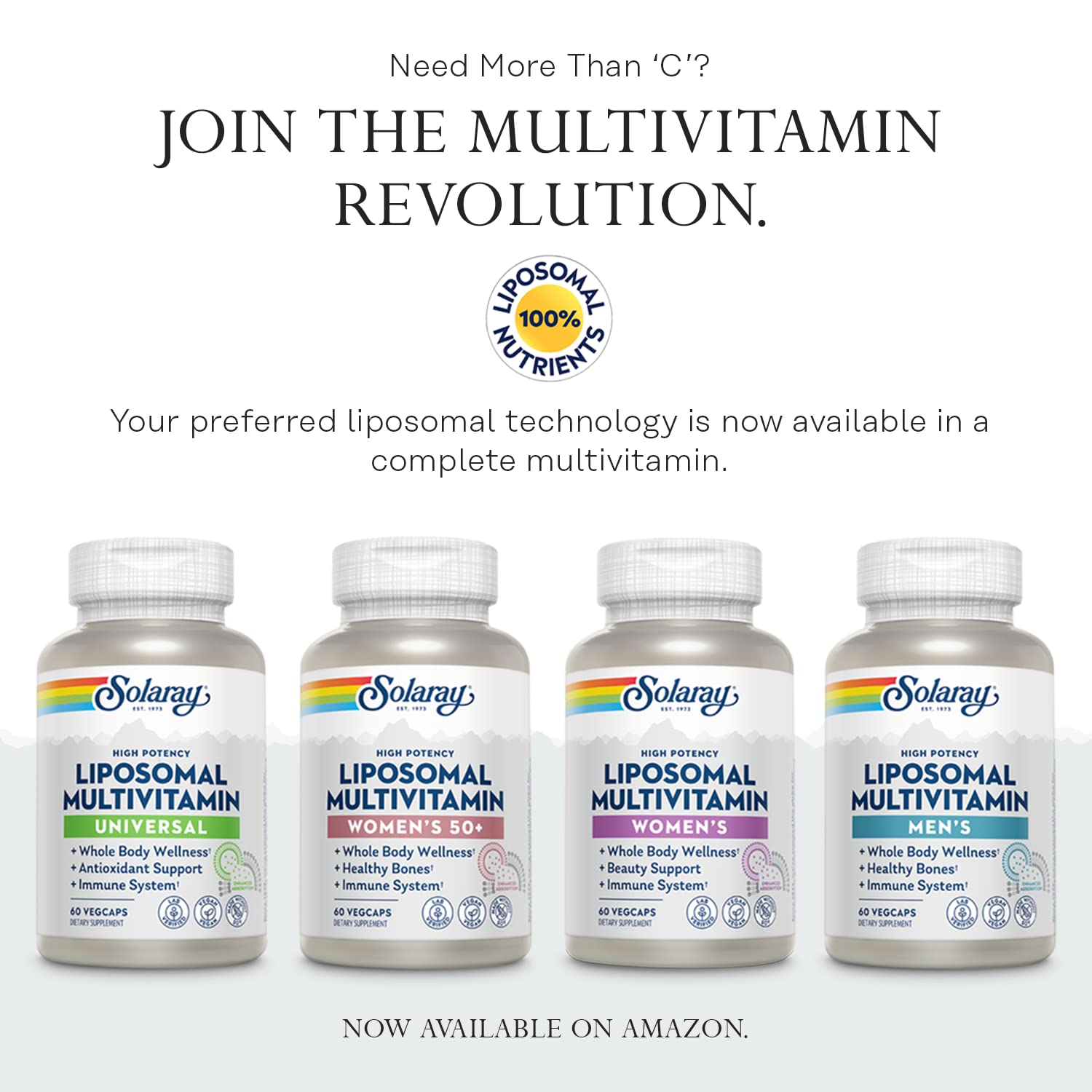 SOLARAY Mega Vitamin B-Stress eco-friendly PCR bottle packaging