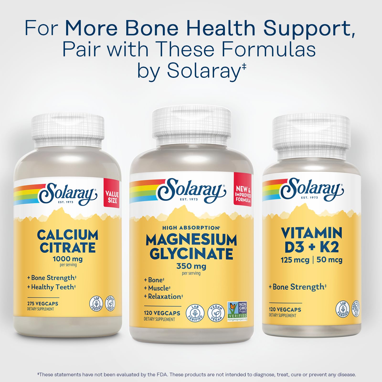 SOLARAY Magnesium Glycinate capsules daily-use setup supports multi-dose routines.